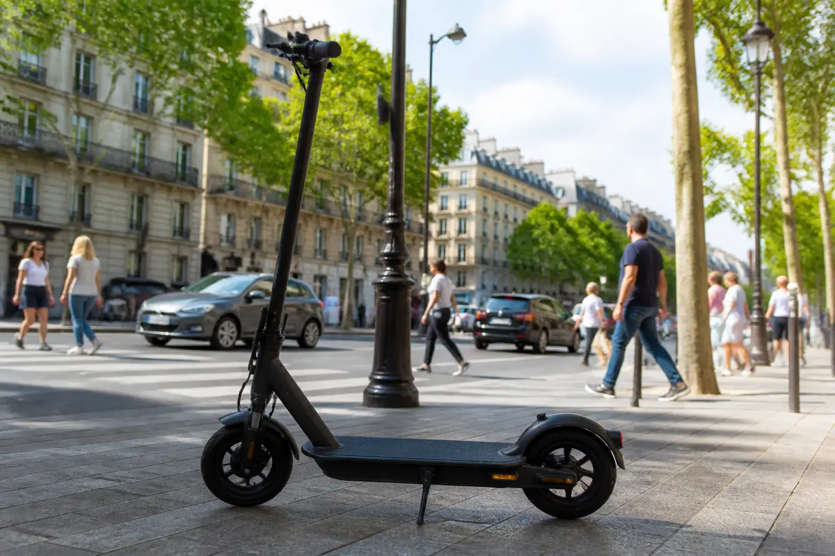 Trottinette avec clignotant : guide pliable Joyor et autonomie